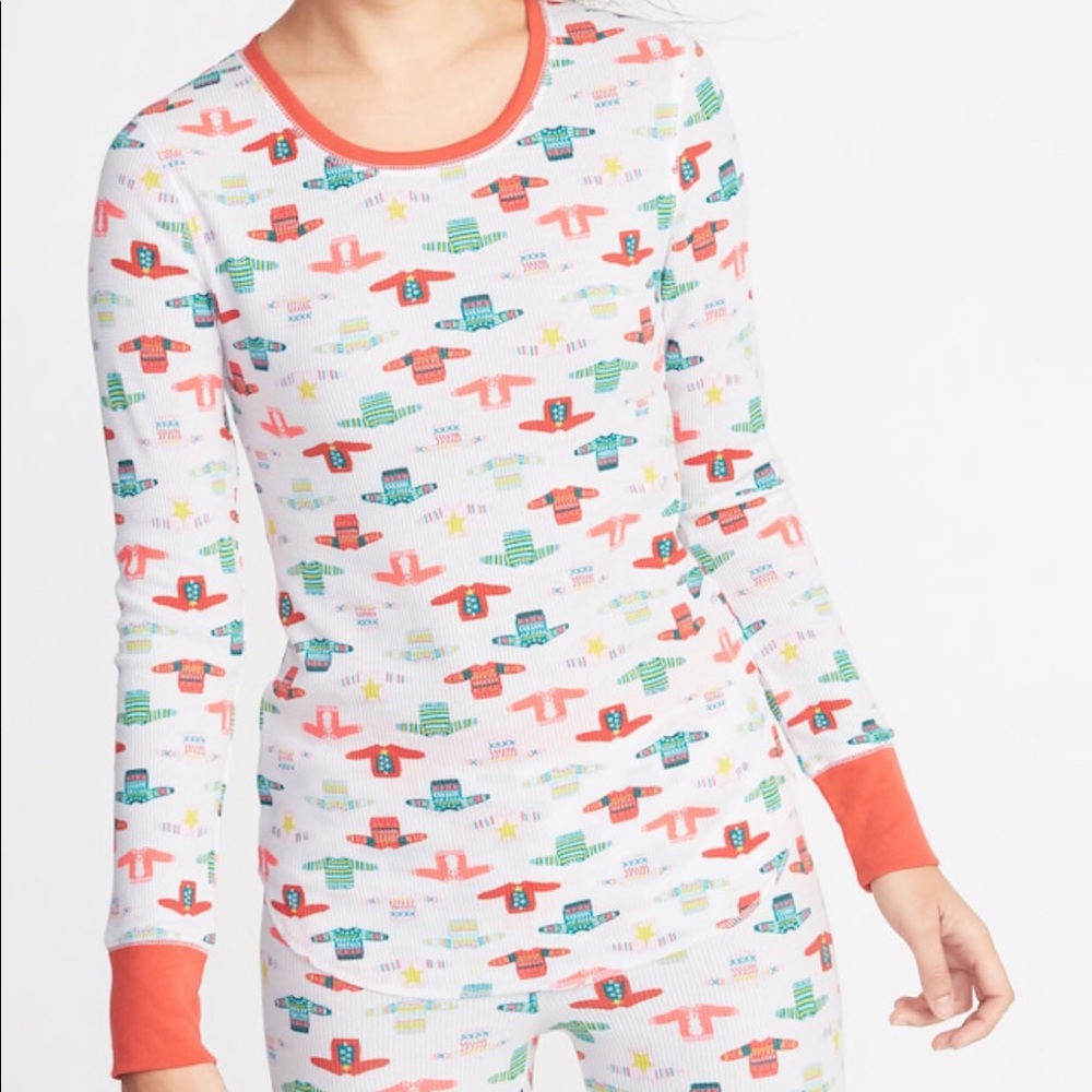 Old Navy Thermal Christmas Sweater PJ Set Large